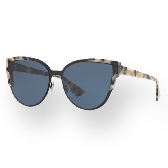 CHRISTIAN DIOR CD Wildly Dior Tortoise/Blue Sunglasses - Picture 1 of 8